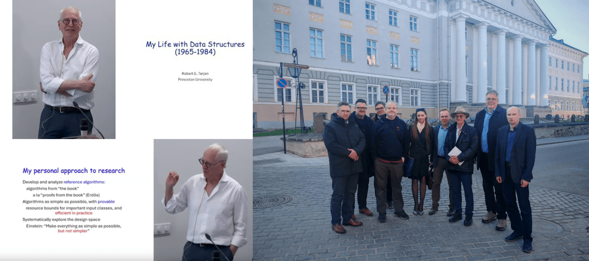 Turing Award winner Robert Tarjan visits University of&nbsp;Tartu